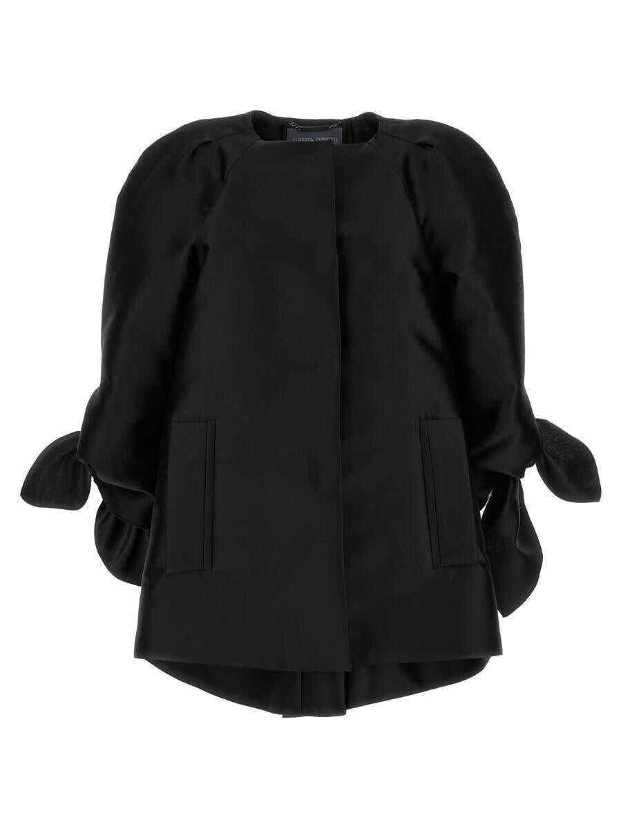 Alberta Ferretti ALBERTA FERRETTI Satin blazer BLACK