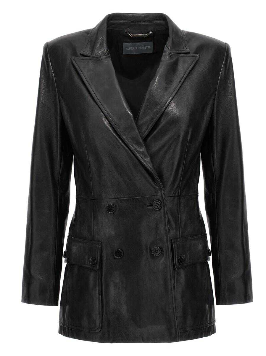 Alberta Ferretti ALBERTA FERRETTI Double-breasted blazer BLACK