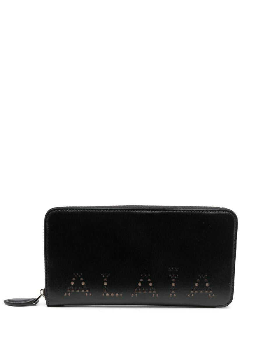 Alaïa ALAÏA Leather zipped continental wallet BLACK