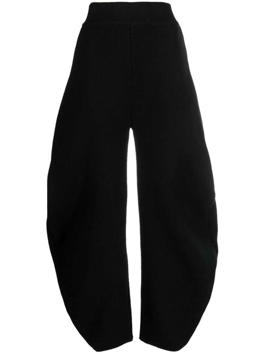 Alaïa ALAIA Round wool blend trousers Black