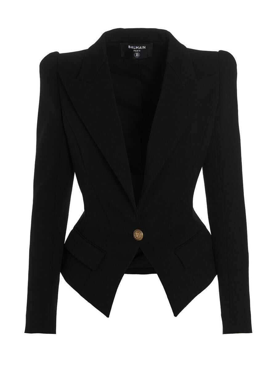 Balmain BALMAIN Single-breasted blazer jacket BLACK