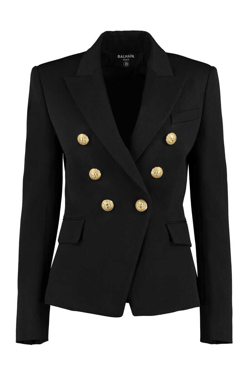 Balmain BALMAIN WOOL DOUBLE-BREASTED BLAZER BLACK