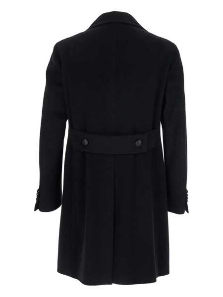 Paltoane Tagliatore Arden Black Double-Breasted Coat With Notched Revers In Wool And Cashmere Man Black Barbati (BM 10361996) 2