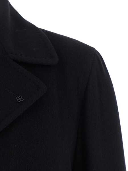 Paltoane Tagliatore Arden Black Double-Breasted Coat With Notched Revers In Wool And Cashmere Man Black Barbati (BM 10361996) 3