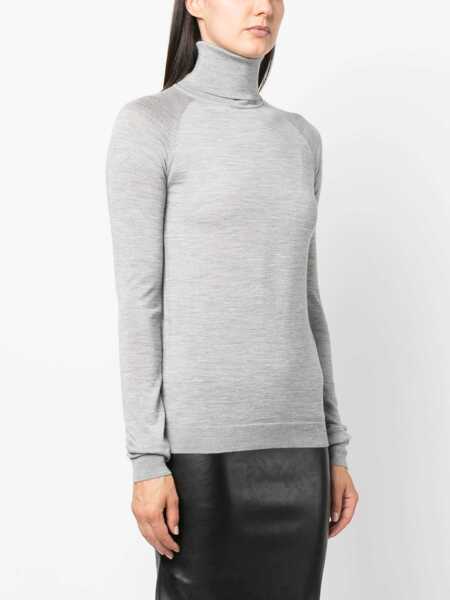 Pulovere ARMARIUM Armarium Wool And Cashmere Blend High Neck Sweater GREY Femei (BM 10362083) 3