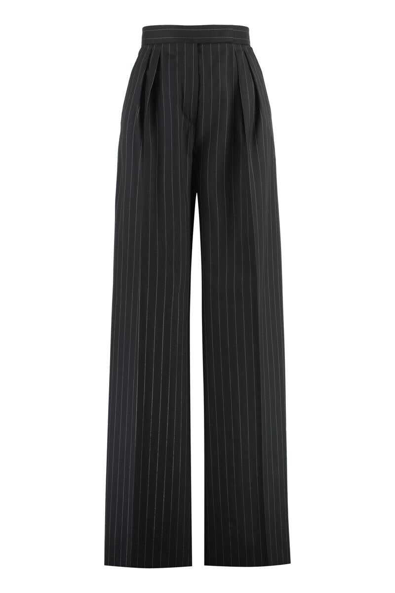 Max Mara MAX MARA BABA WOOL WIDE-LEG TROUSERS black