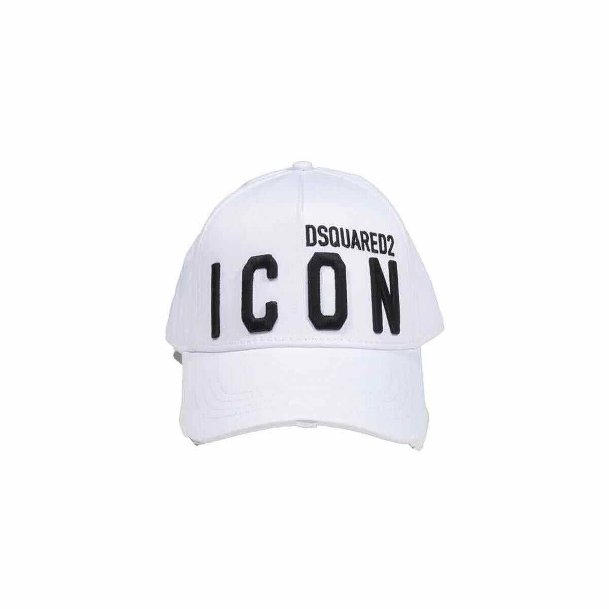 DSQUARED2 DSQUARED2 Black Icon embroidery hat with visor Dsquared2 WHITE