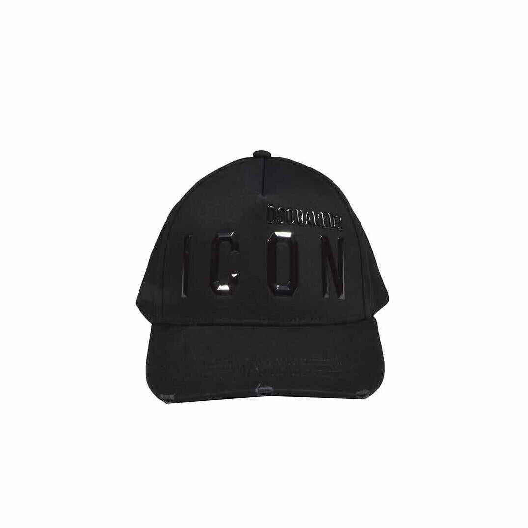 DSQUARED2 DSQUARED2 Black Beaded Icon hat with visor Dsquared2 BLACK
