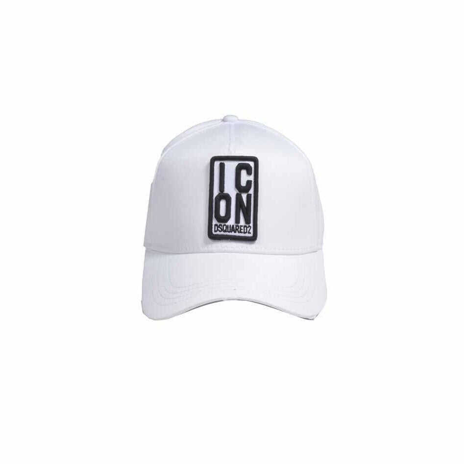 DSQUARED2 DSQUARED2 White Icon Core Patch hat with visor Dsquared2 WHITE