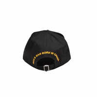 Sepci DSQUARED2 pentru Barbati - Sepci DSQUARED2 DSQUARED2 Multicoloured Fuck all but the flag embroidered black hat with visor Dsquared2 BLACK Barbati (BM 10368902) - B-mall.ro