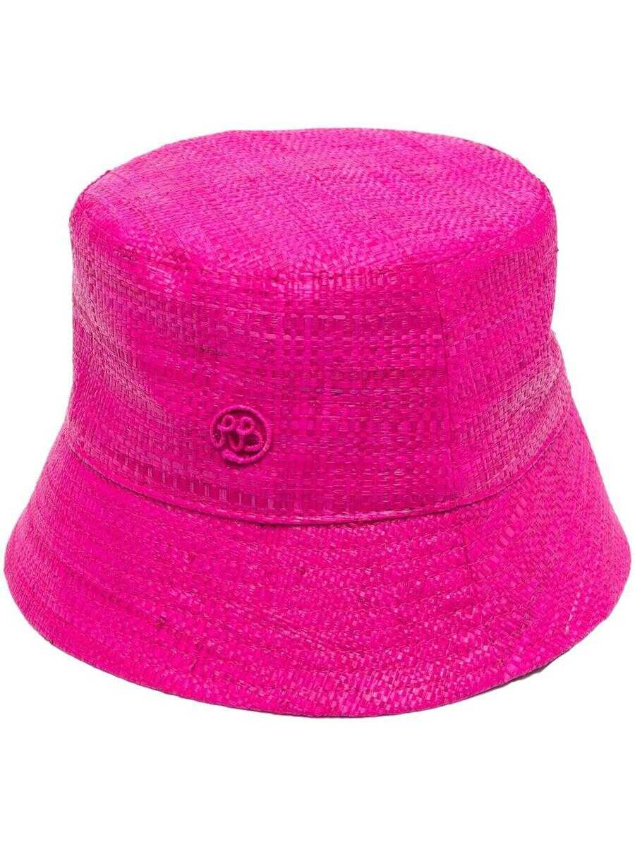 RUSLAN BAGINSKIY RUSLAN BAGINSKIY Straw bucket hat Pink