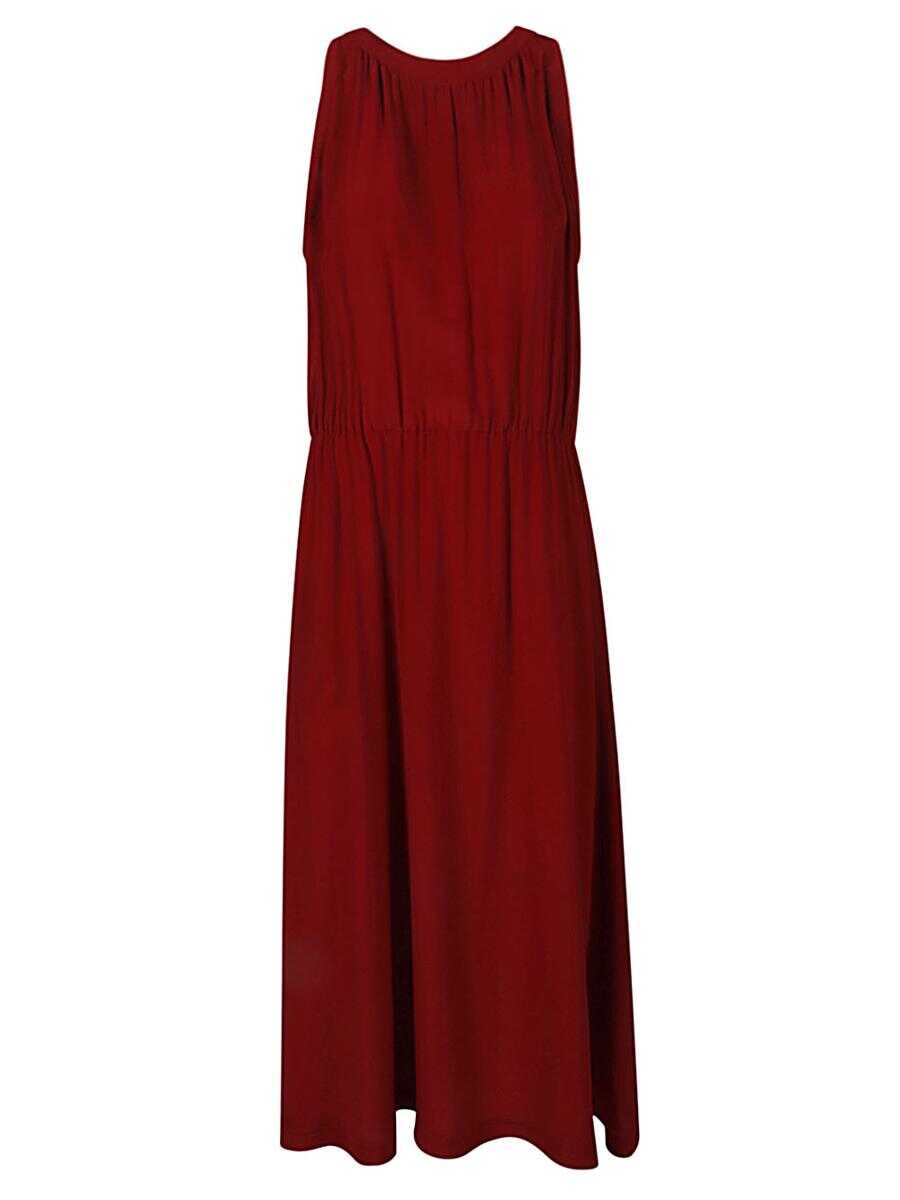 CRIDA CRIDA Silk midi dress Red