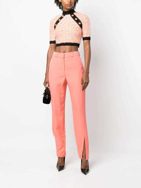 Pantaloni casual Balmain Balmain Pants With Side Slits PINK Femei (BM 10370435) 2