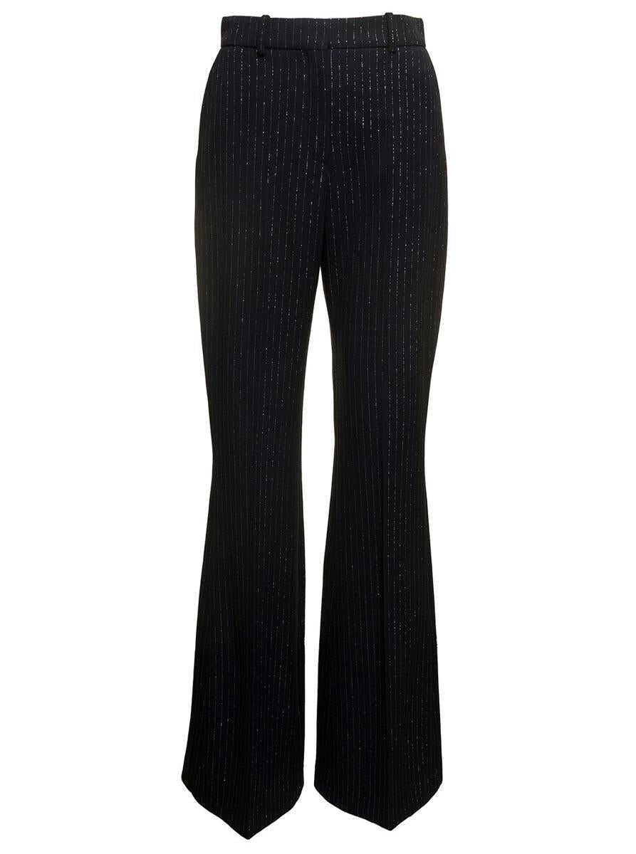 Balmain BALMAIN Flared lurex pants Black