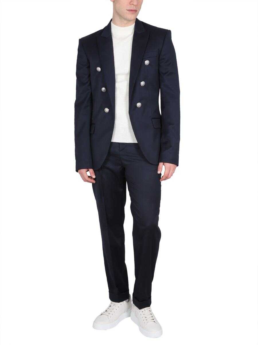 Balmain BALMAIN WOOL JACKET BLUE