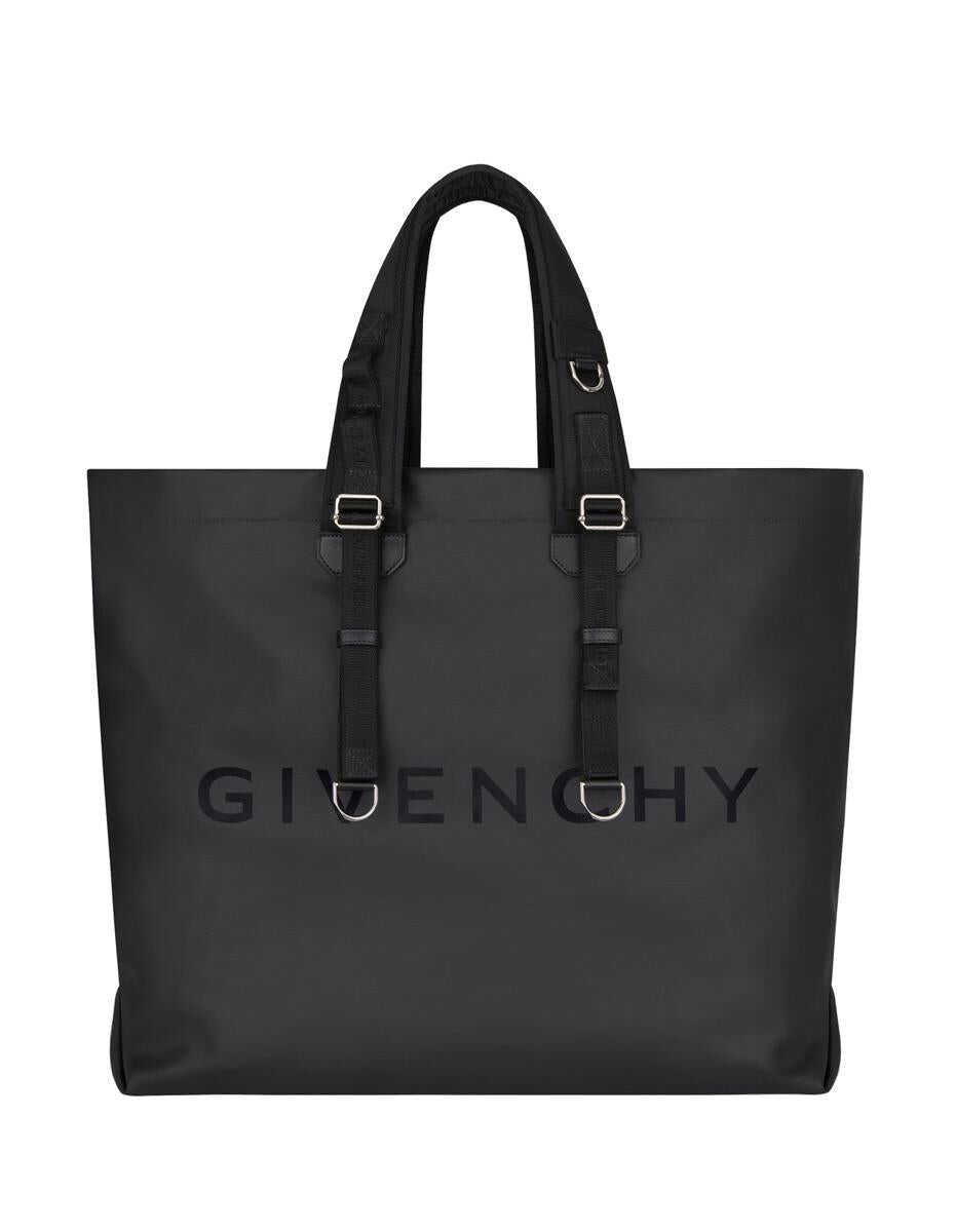 Givenchy GIVENCHY Large G-Shopper Bag In Coated Canvas BLACK