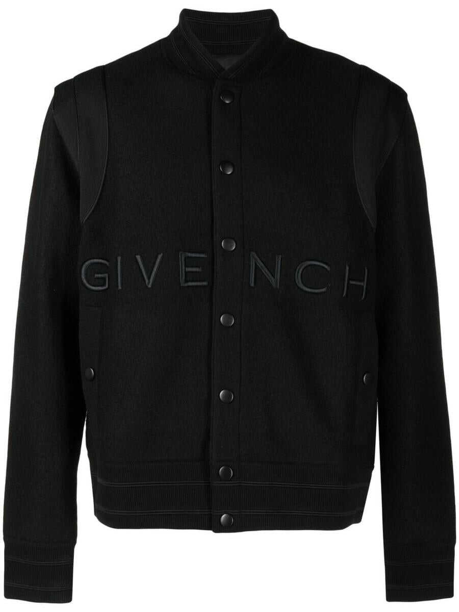 Givenchy GIVENCHY Logo wool bomber jacket BLACK