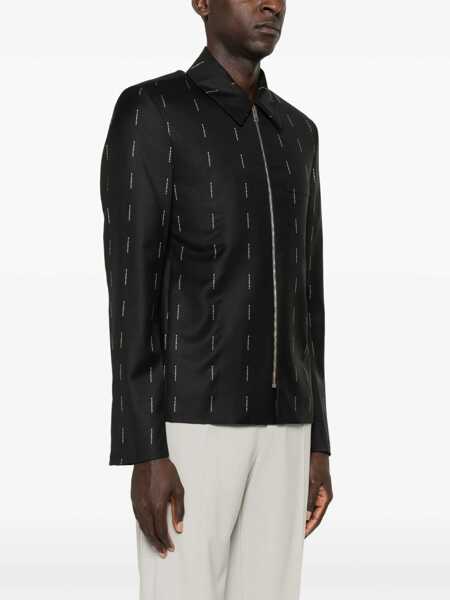 Geci Givenchy Givenchy Wool Zipped Jacket Black Barbati (BM 10373072) 3