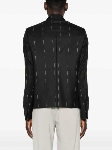 Geci Givenchy Givenchy Wool Zipped Jacket Black Barbati (BM 10373072) 4