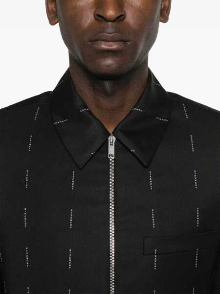 Geci Givenchy Givenchy Wool Zipped Jacket Black Barbati (BM 10373072) 5