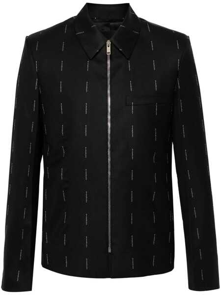 Geci Givenchy Givenchy Wool Zipped Jacket Black Barbati (BM 10373072) 1