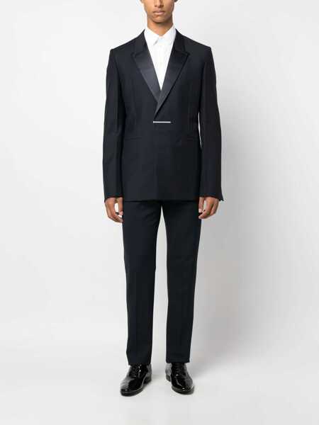 Sacouri Givenchy Givenchy Wool Blend Single-Breast Jacket BLUE Barbati (BM 10373081) 2