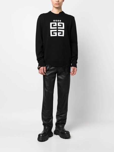 Pulovere Givenchy Givenchy Cotton Crew-Neck Sweater Black Barbati (BM 10373390) 2
