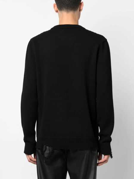 Pulovere Givenchy Givenchy Cotton Crew-Neck Sweater Black Barbati (BM 10373390) 4