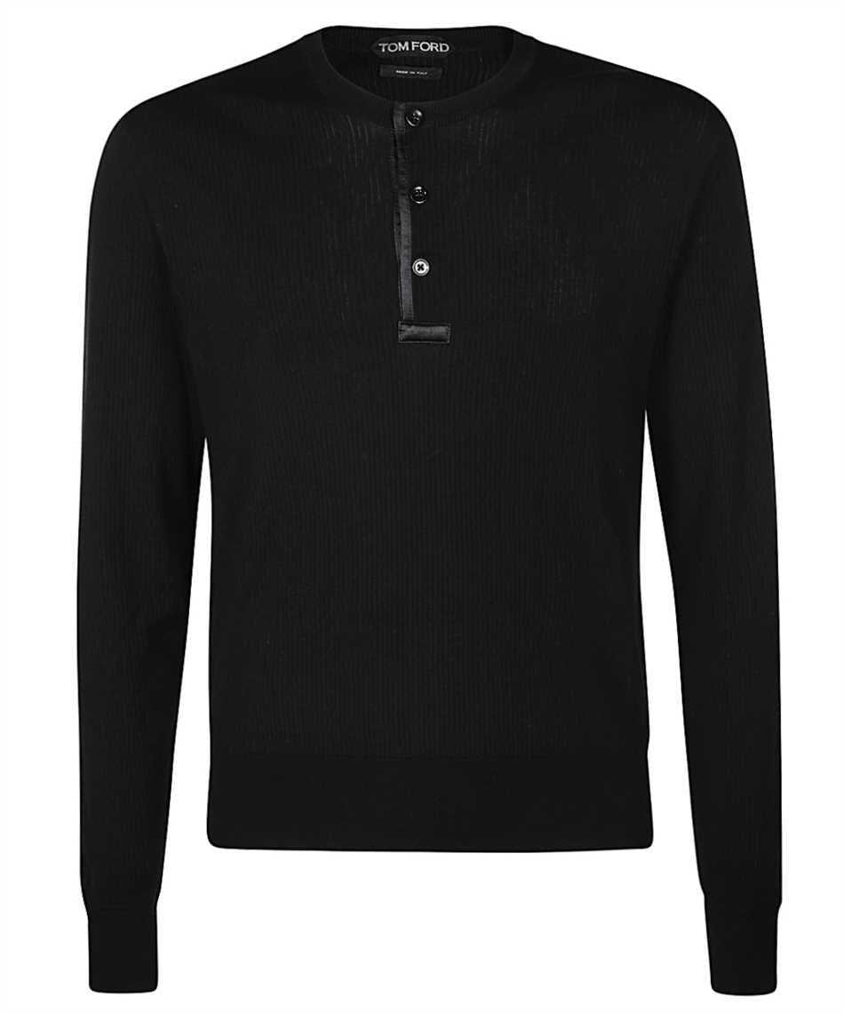 Tom Ford TOM FORD COTTON-SILK BLEND CREW-NECK SWEATER black