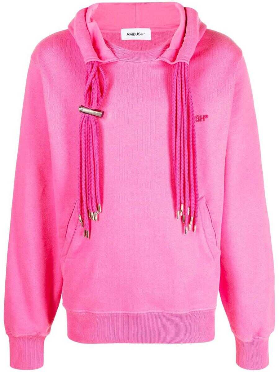 AMBUSH AMBUSH Printed cotton hoodie Pink