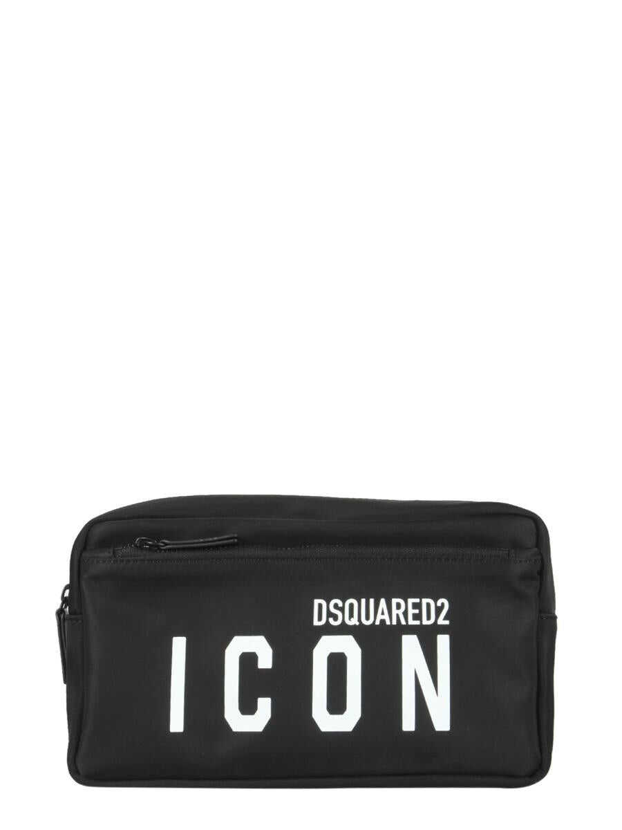 DSQUARED2 DSQUARED2 BEAUTY CASE WITH ICON PRINT BLACK
