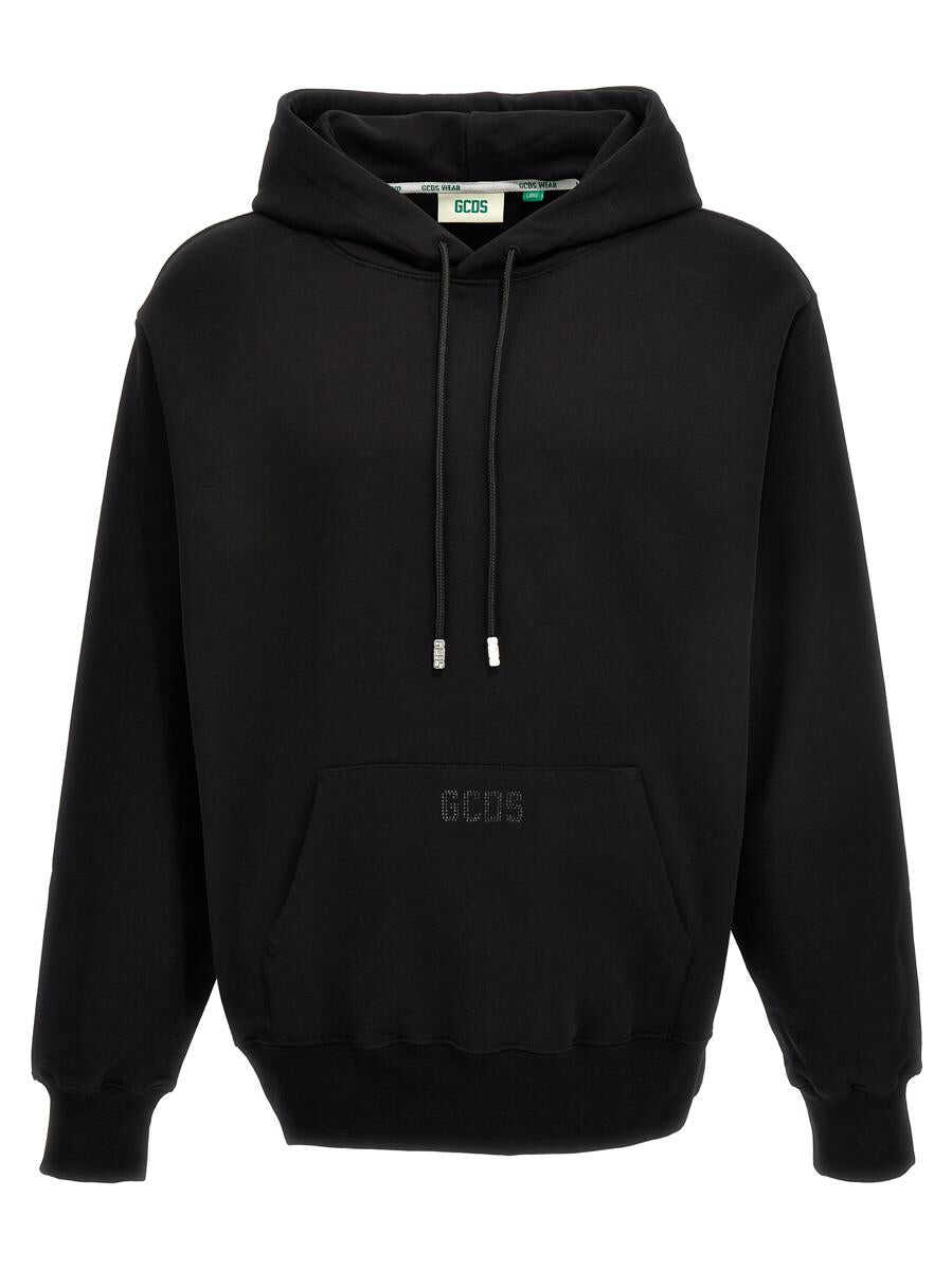 GCDS GCDS Sequin logo hoodie Black