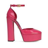 Pantofi cu toc Dolce & Gabbana Glossy Leather Platform Pumps Femei