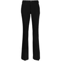 Pantaloni casual PT TORINO Black Pants With Belt Loops And Flared Leg In Tech Fabric Woman