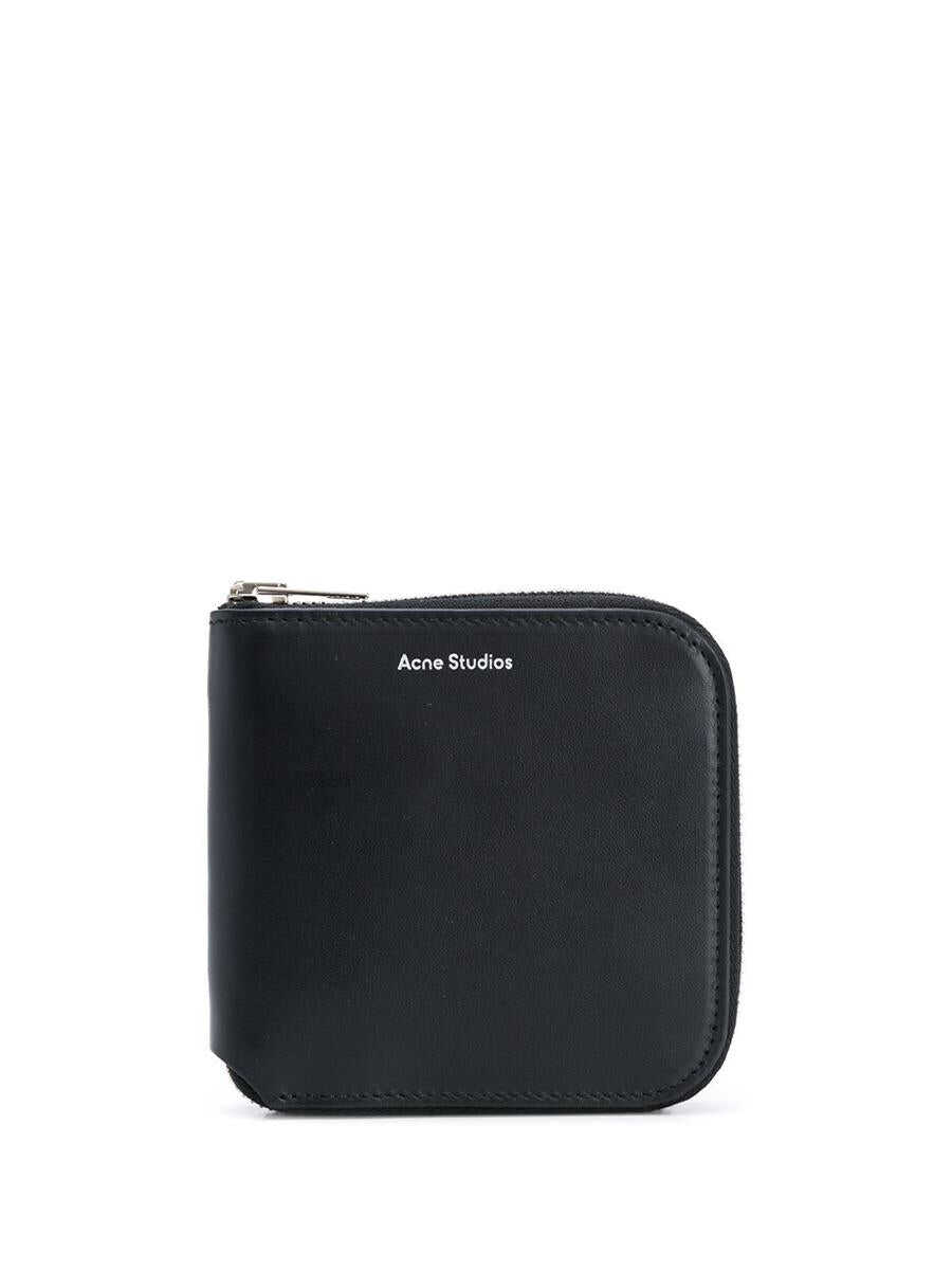 Acne Studios ACNE STUDIOS Leather zipped wallet BLACK