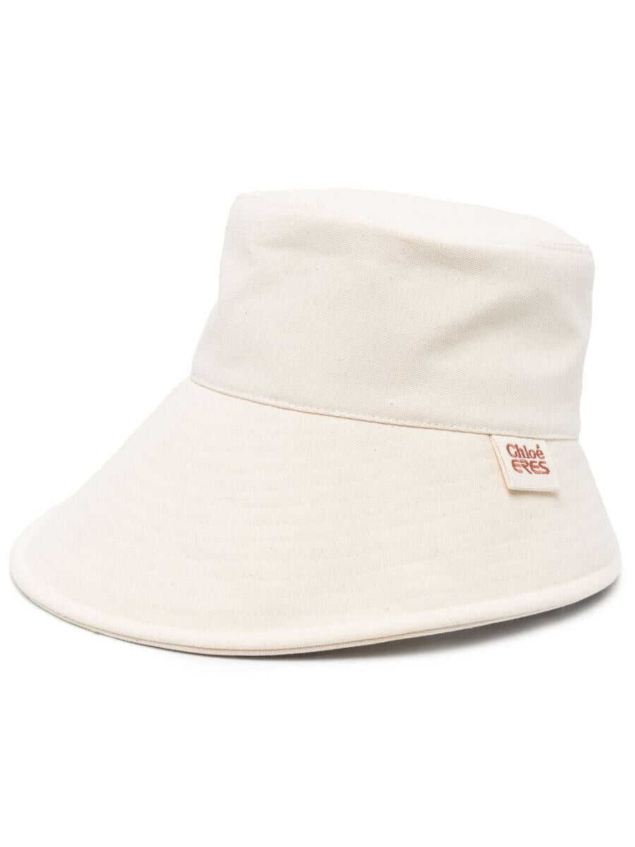 CHLOÉ X ERES CHLOÉ X ERES Wide-brim bucket hat WHITE