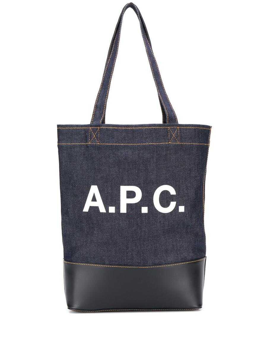 A.P.C. A.P.C. Axel cotton shopping bag Blue