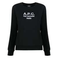 Pulovere 'Tina' Black Crewneck Sweatshirt With Contrasting Logo Print In Cotton Woman Femei