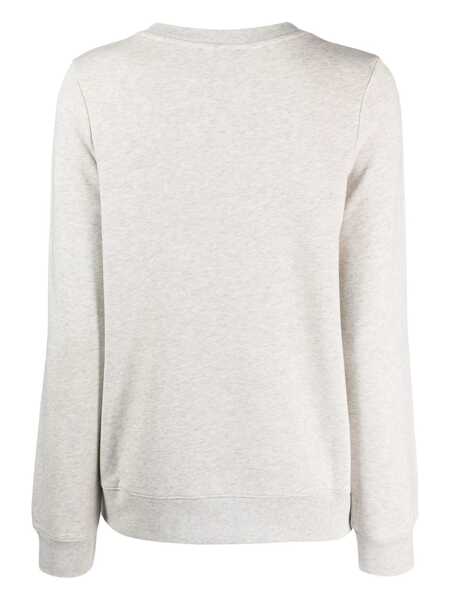 Pulovere A.P.C. Grey Tina Sweatshirt In Fleece Cotton With Logo Embroidery To The Chest A.P.C. Woman GREY Femei (BM 10397915) 2