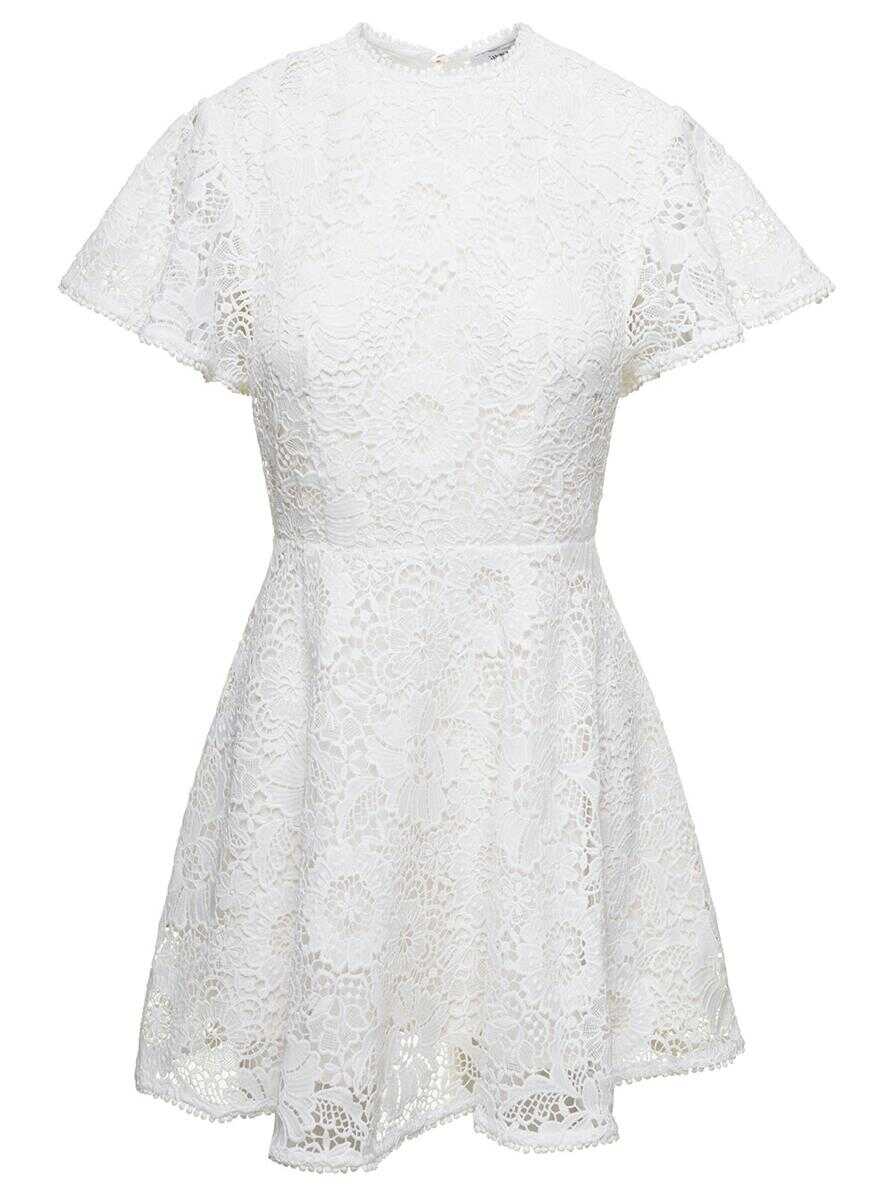 SABINA MUSAYEV \'Sue\' Mini White Dress with Cut-Out at the Back in Lace Woman White