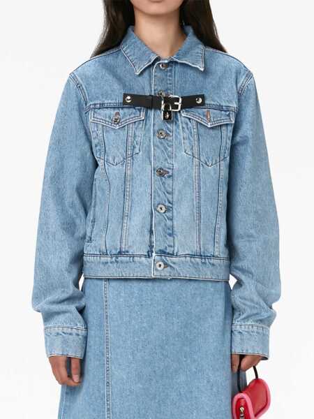 Geci JW Anderson JW Anderson Padlock Strap Trucker Jacket BLUE Femei (BM 10412717) 4