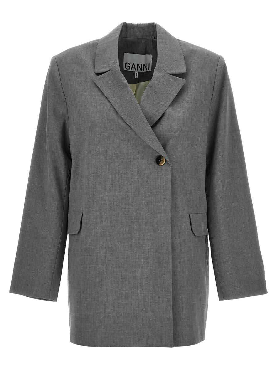 Ganni GANNI \'Drapey\' blazer GRAY