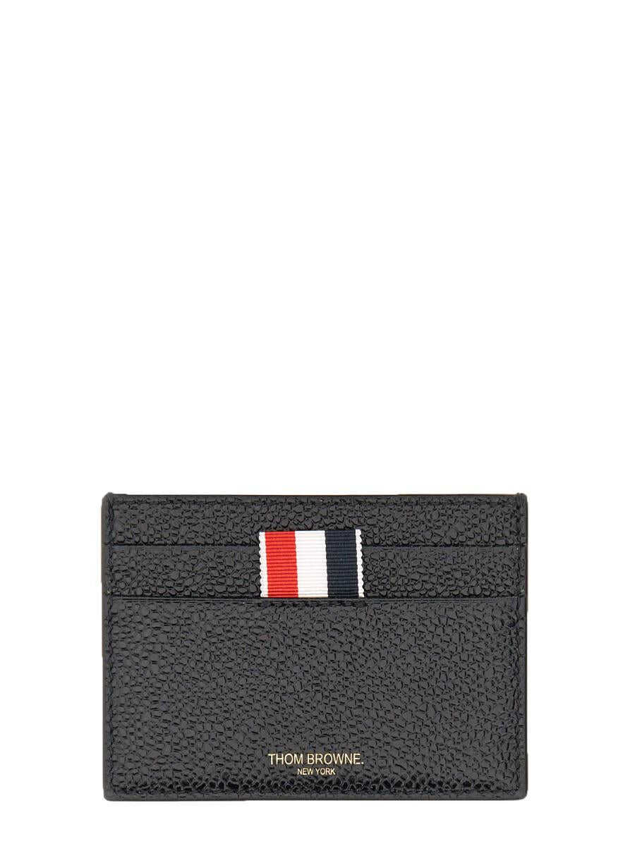 Thom Browne THOM BROWNE PEBBLE GRAIN LEATHER WALLET BLACK