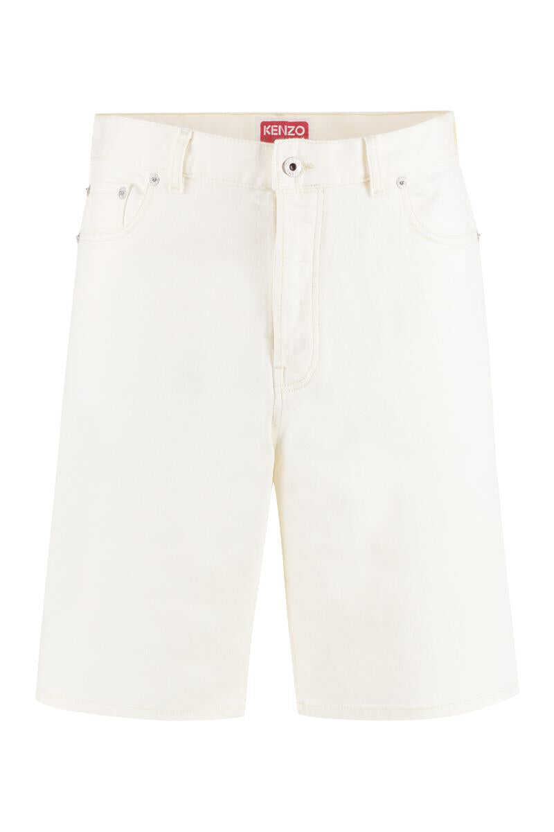 Kenzo KENZO DENIM BERMUDA SHORTS Ivory