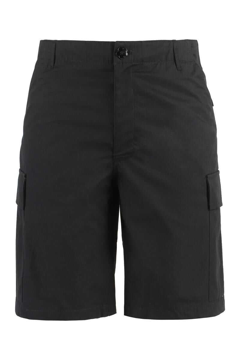 KENZO KENZO COTTON CARGO BERMUDA SHORTS BLACK