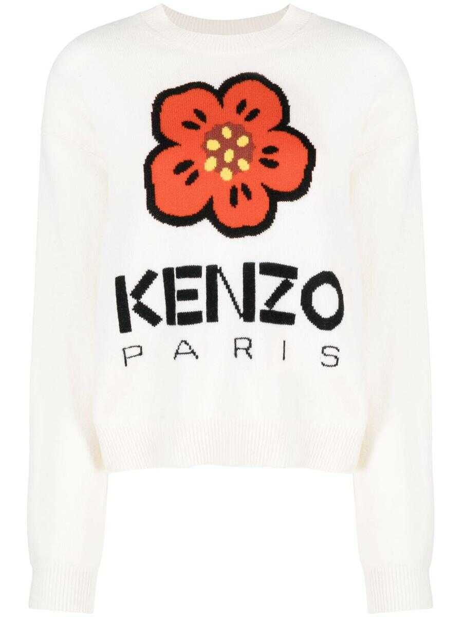 Kenzo KENZO BOKE FLOWER PLACED JUMPER CLOTHING WHITE