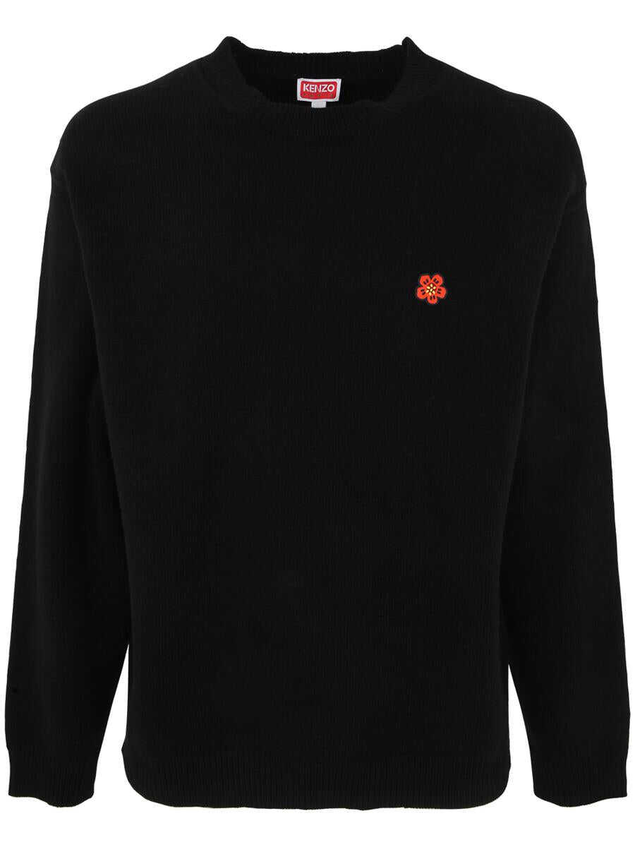 Kenzo KENZO BOKE FLOWER CREST JUMPER SWEATER Black