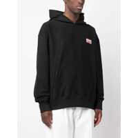 Topuri Kenzo pentru Barbati - Bluze de trening Kenzo Black Hoodie With Logo Print At The Front And Back In Stretch Cotton Man Black Barbati (BM 10426325) - B-mall.ro