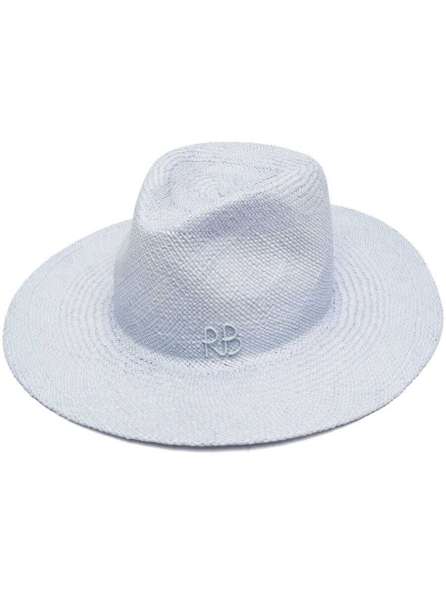 RUSLAN BAGINSKIY RUSLAN BAGINSKIY Fedora straw hat Clear Blue