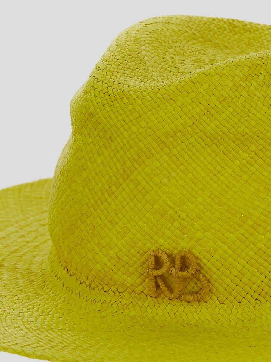 RUSLAN BAGINSKIY Ruslan Baginsky Straw Hat Yellow